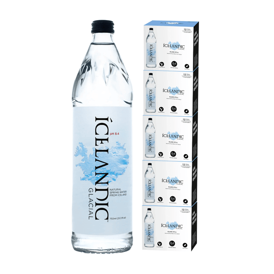 Icelandic Glacial Still Natural Spring Mineral Water in Glass 12 Pack Case